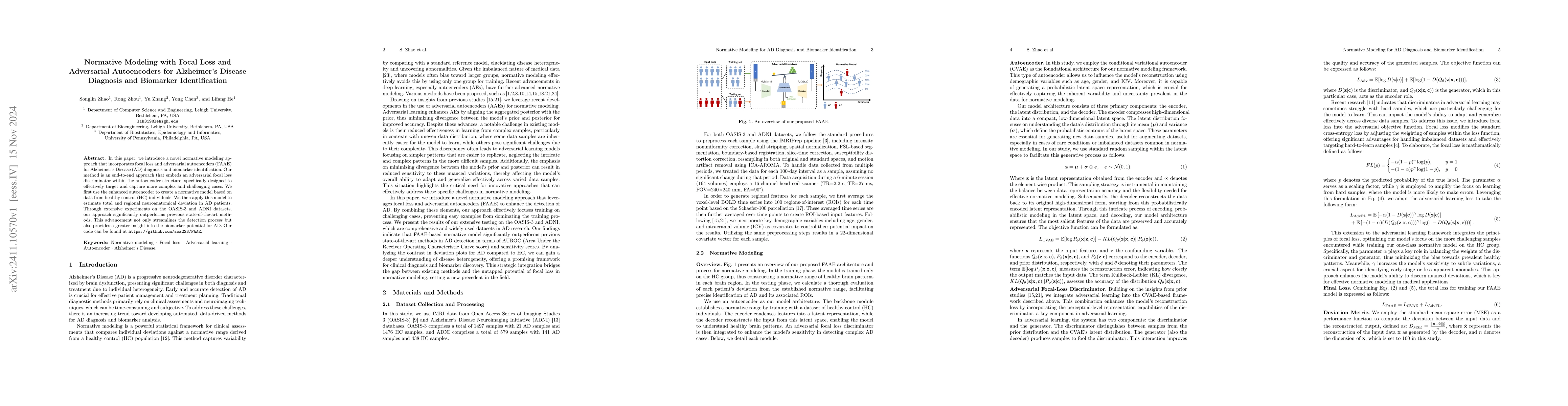 Thumbnail for Normative Modeling for AD Diagnosis and Biomarker Identification