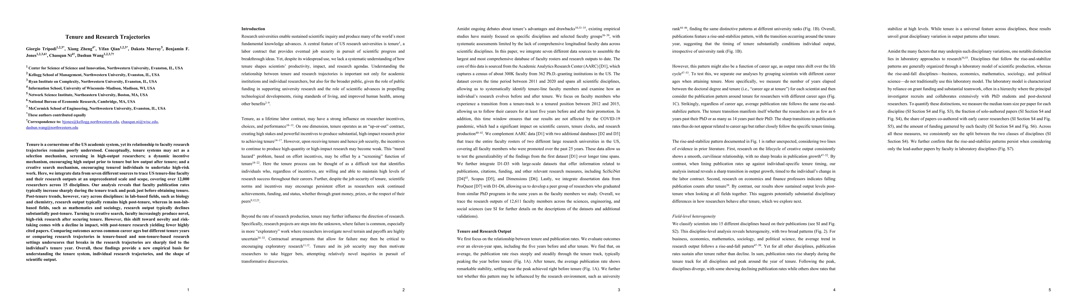 Thumbnail for Tenure and Research Trajectories