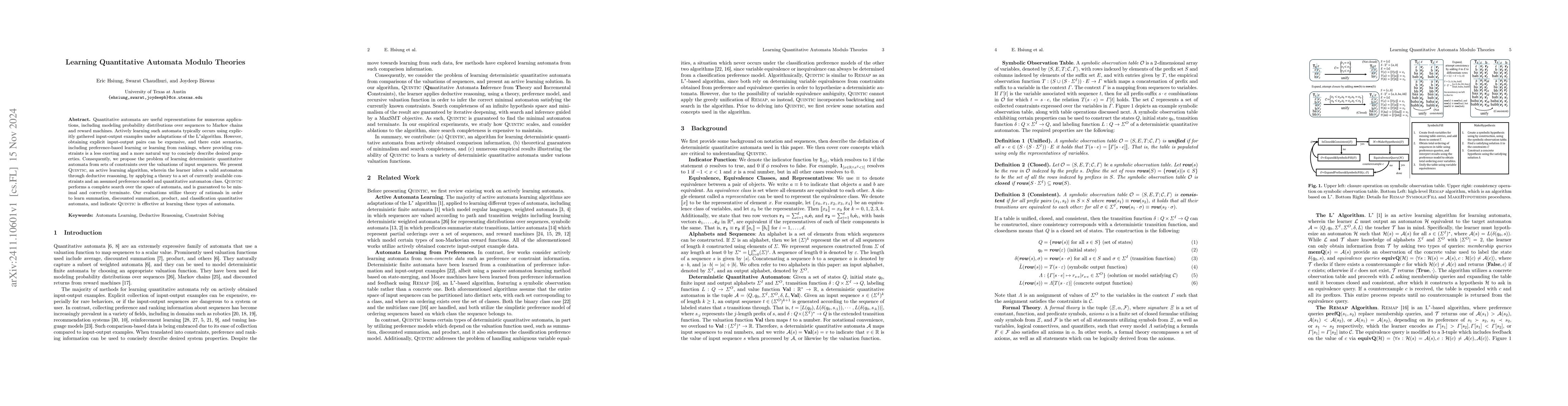 Thumbnail for Learning Quantitative Automata Modulo Theories