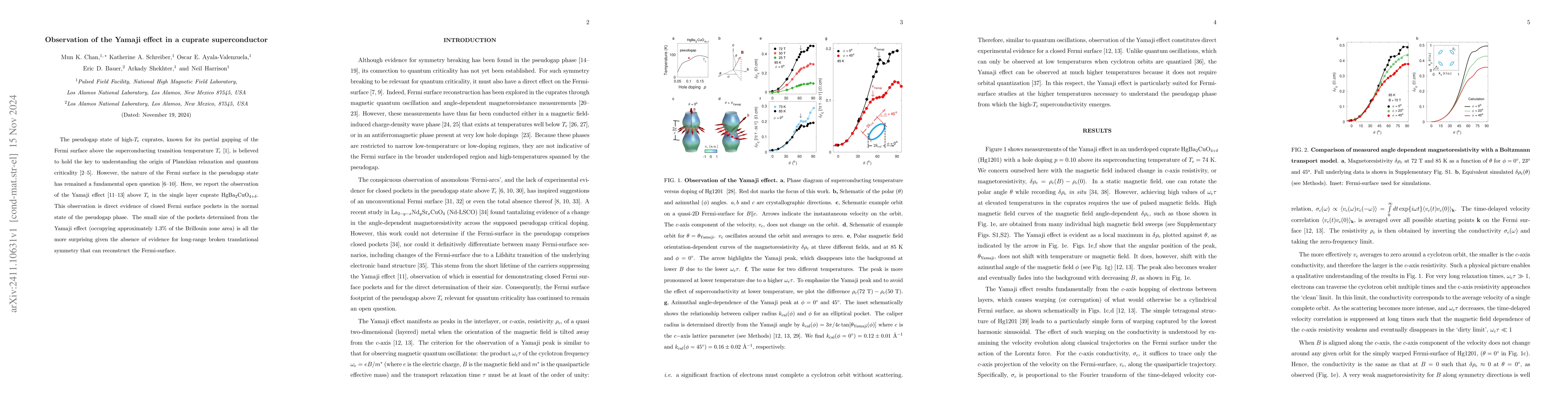 Thumbnail for Observation of the Yamaji effect in a cuprate superconductor