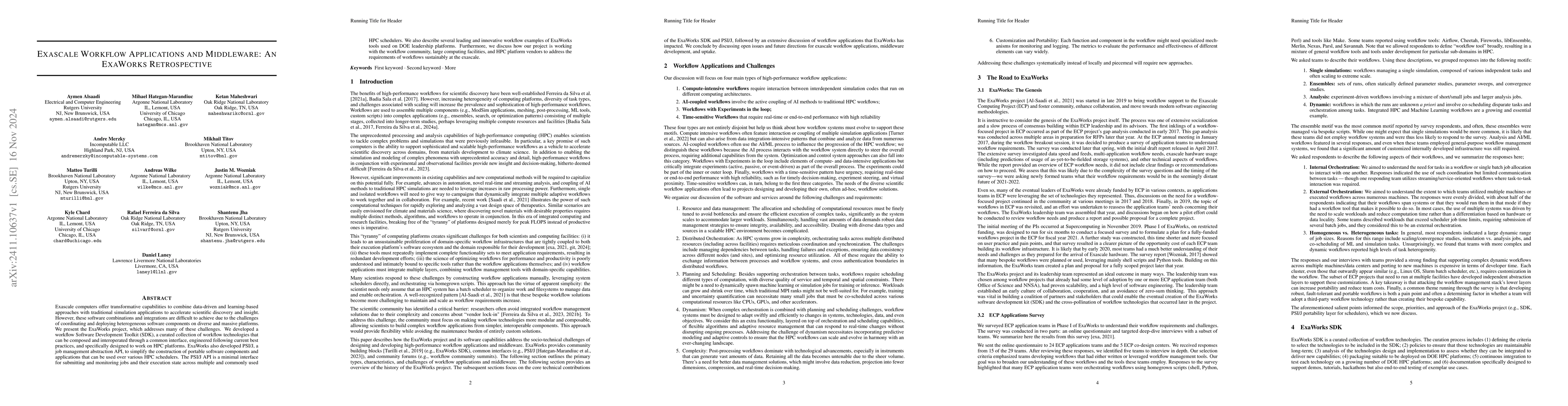 Thumbnail for Exascale Workflow Applications and Middleware: An ExaWorks Retrospective
