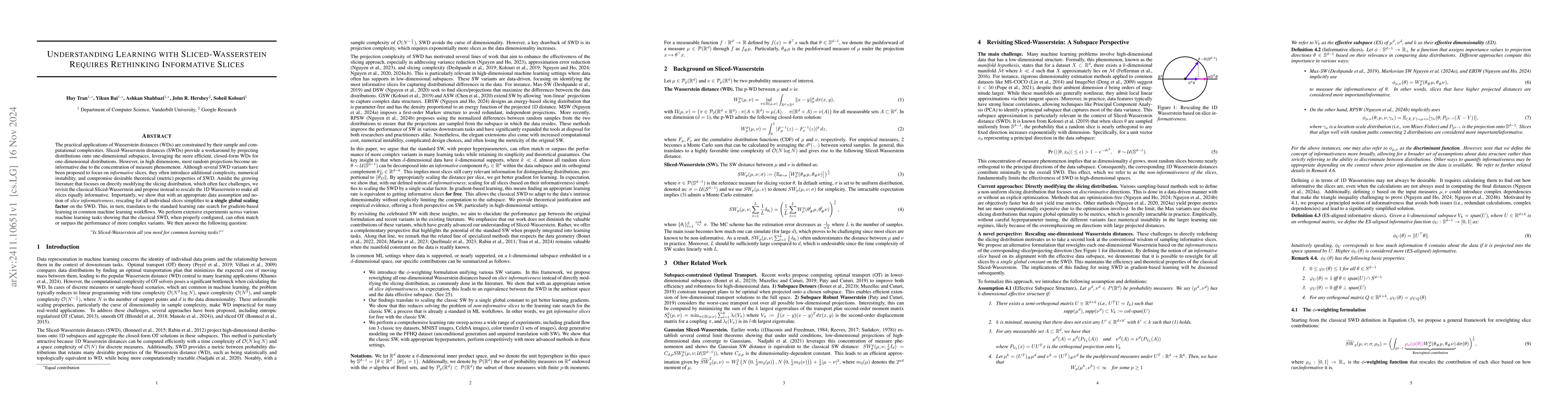 Thumbnail for Understanding Learning with Sliced-Wasserstein Requires Rethinking
  Informative Slices