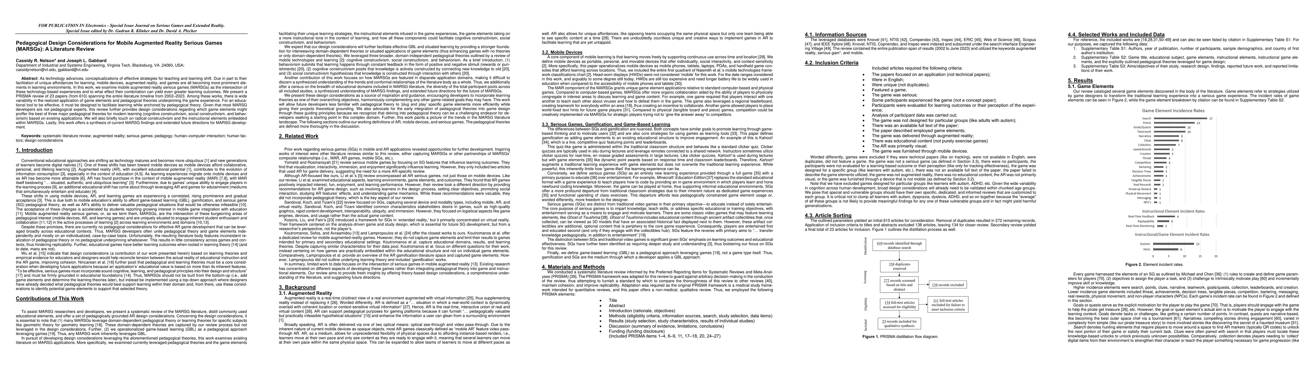 Thumbnail for Pedagogical Design Considerations for Mobile Augmented Reality Serious
  Games (MARSGs): A Literature Review