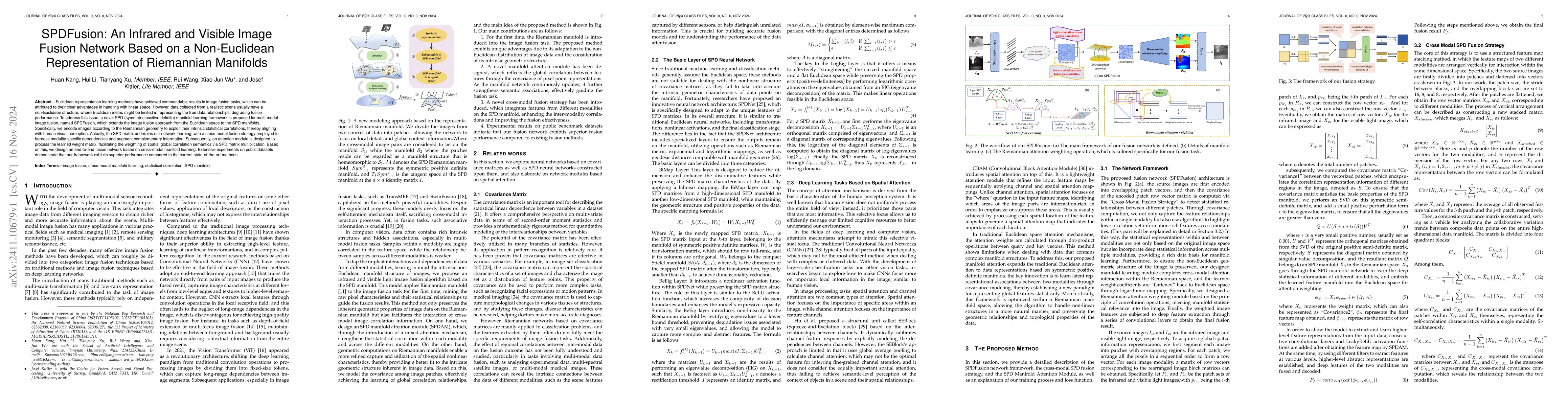 Thumbnail for SPDFusion: An Infrared and Visible Image Fusion Network Based on a
  Non-Euclidean Representation of Riemannian Manifolds