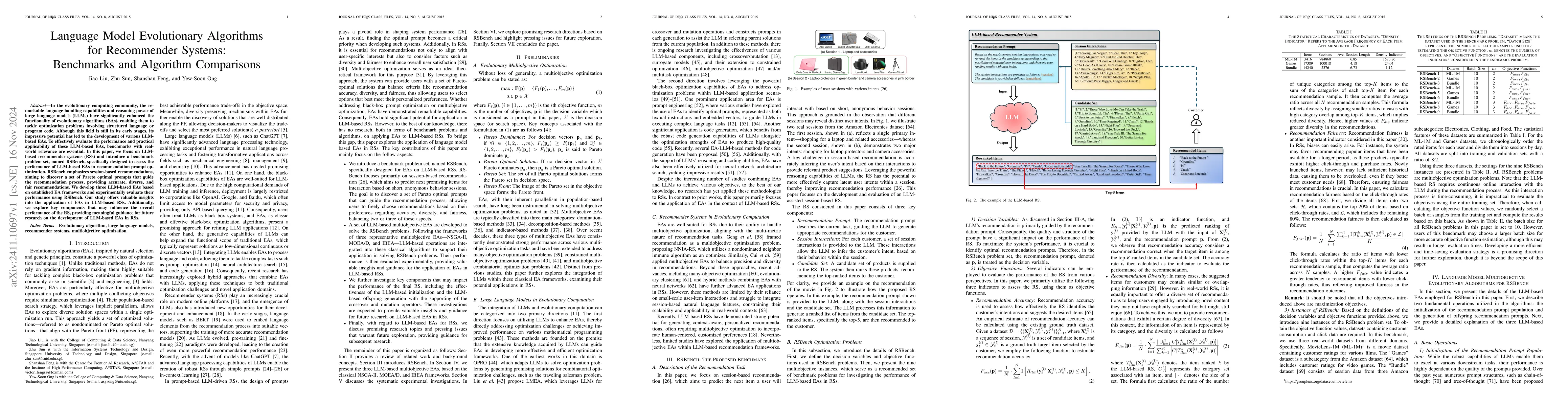 Thumbnail for Language Model Evolutionary Algorithms for Recommender Systems:
  Benchmarks and Algorithm Comparisons