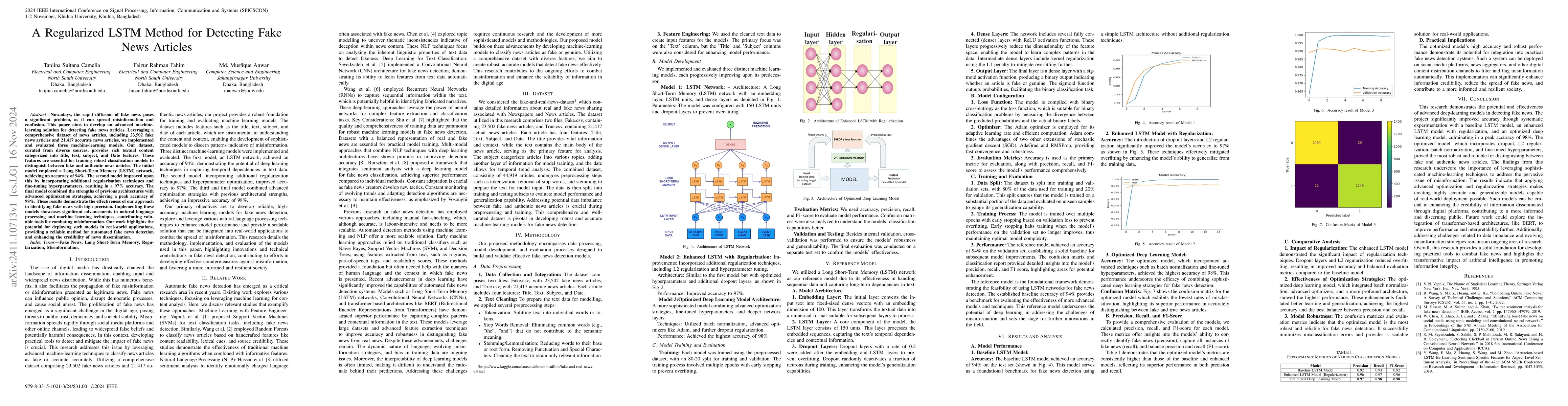 Thumbnail for A Regularized LSTM Method for Detecting Fake News Articles