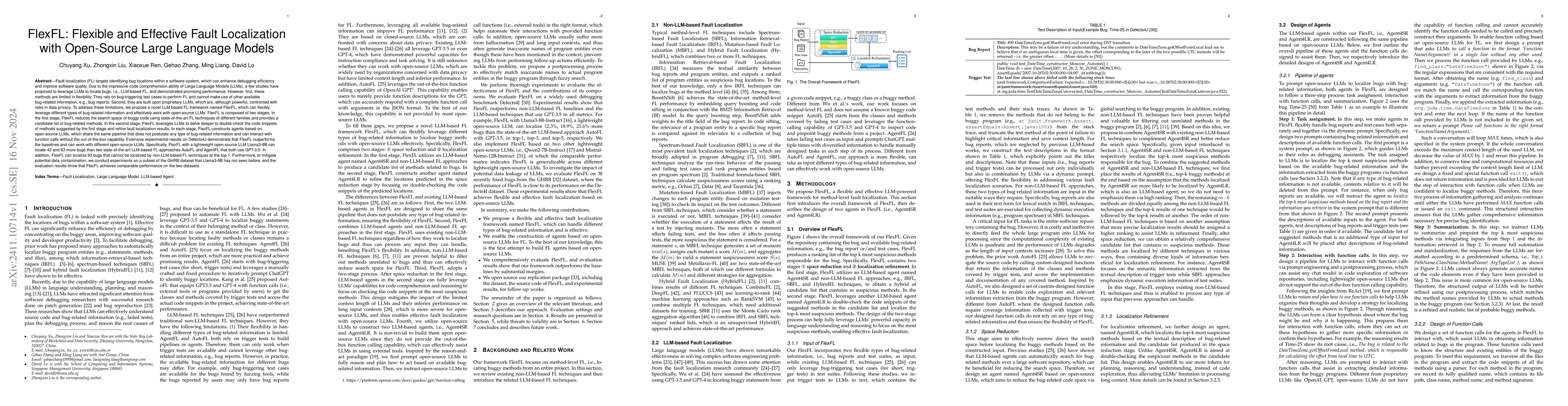 Thumbnail for FlexFL: Flexible and Effective Fault Localization with Open-Source Large
  Language Models