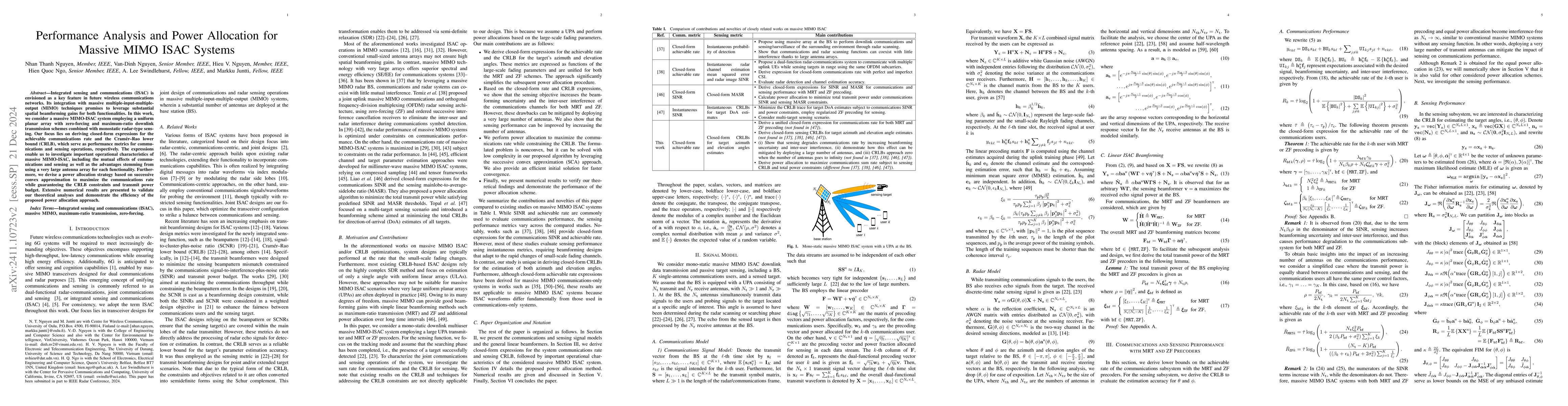 Thumbnail for Performance Analysis and Power Allocation for Massive MIMO ISAC Systems