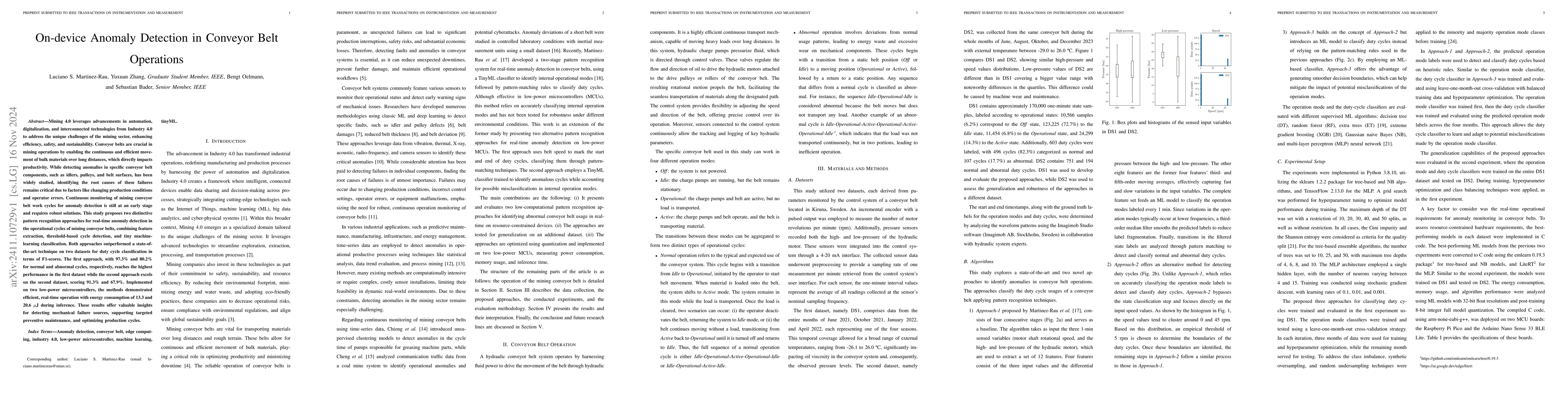 Thumbnail for On-device Anomaly Detection in Conveyor Belt Operations