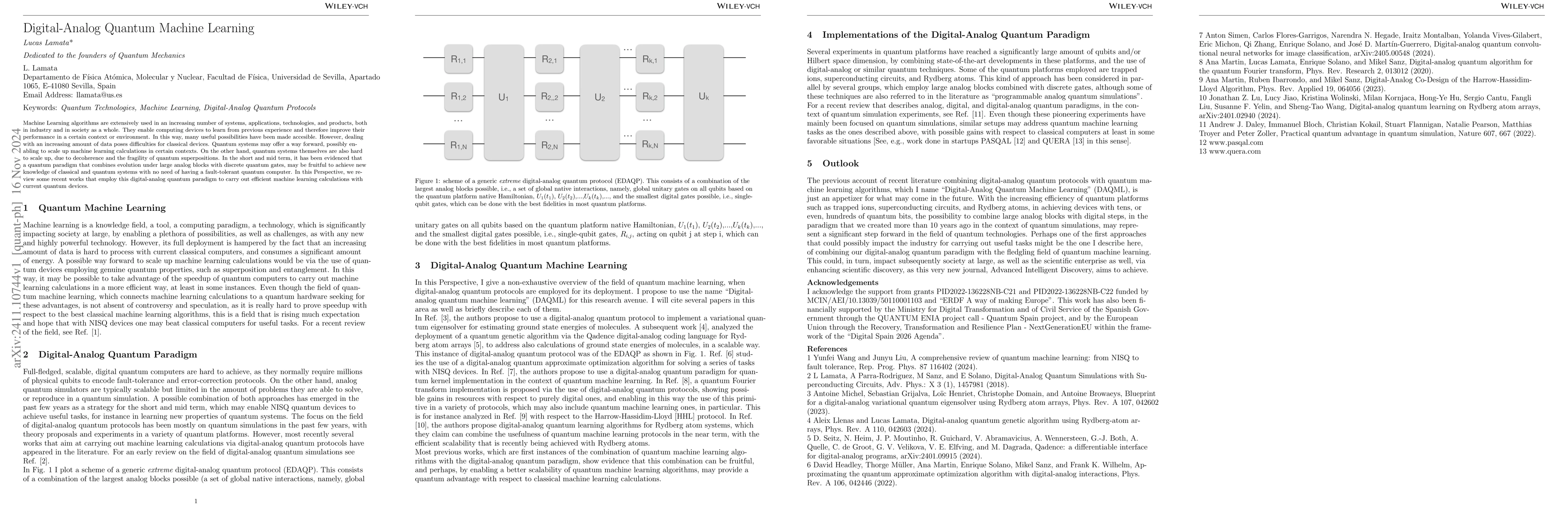 Thumbnail for Digital-Analog Quantum Machine Learning
