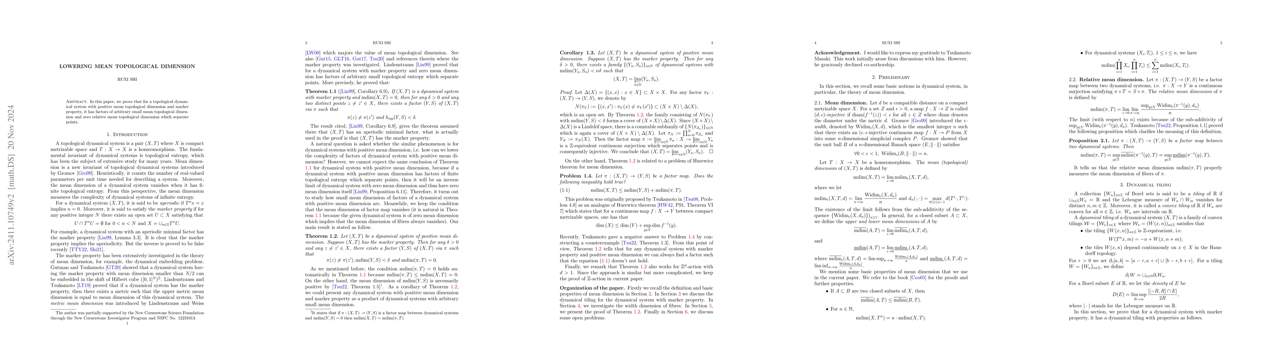 Thumbnail for Lowering mean topological dimension