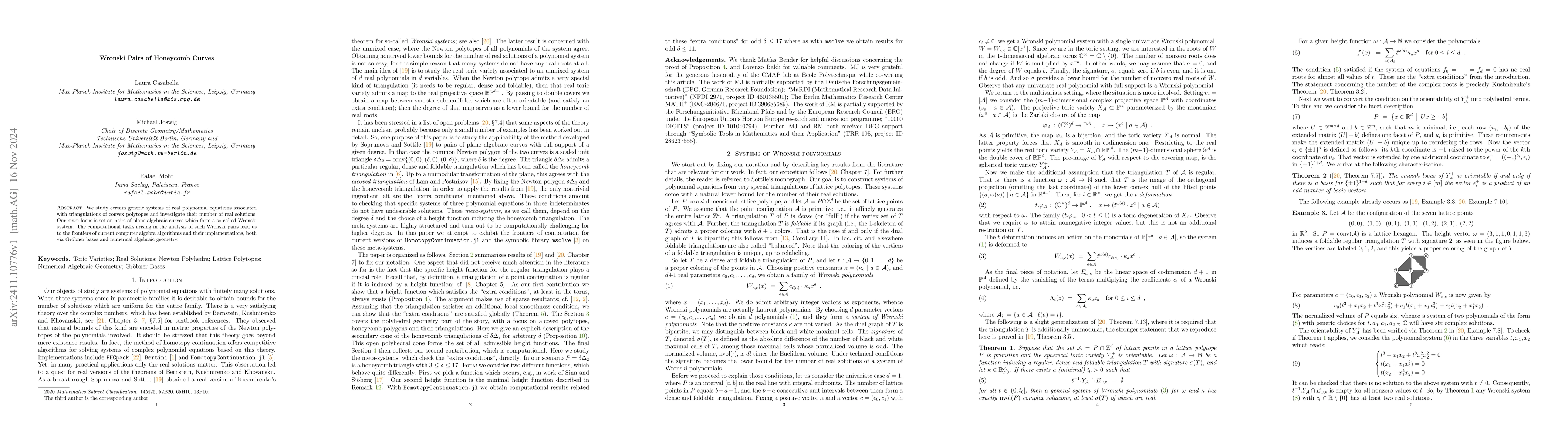 Thumbnail for Wronski Pairs of Honeycomb Curves