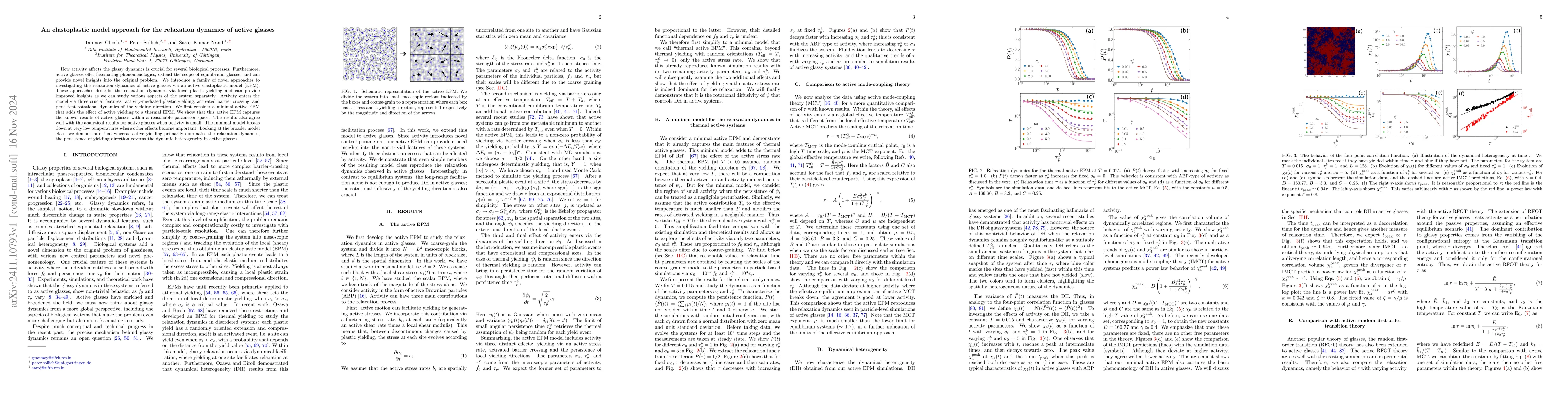 Thumbnail for An elastoplastic model approach for the relaxation dynamics of active
  glasses