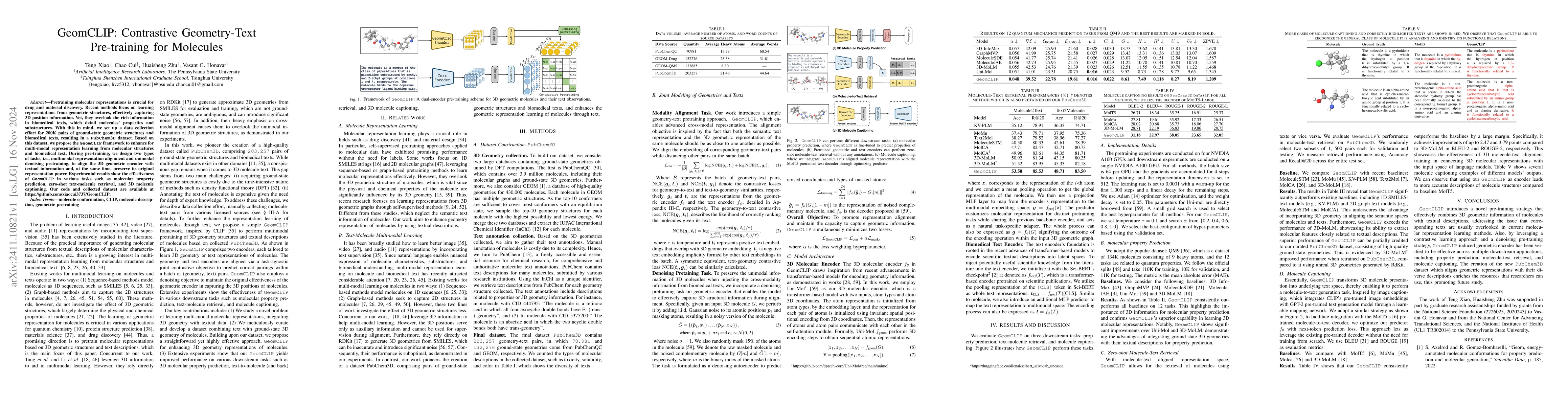 Thumbnail for GeomCLIP: Contrastive Geometry-Text Pre-training for Molecules