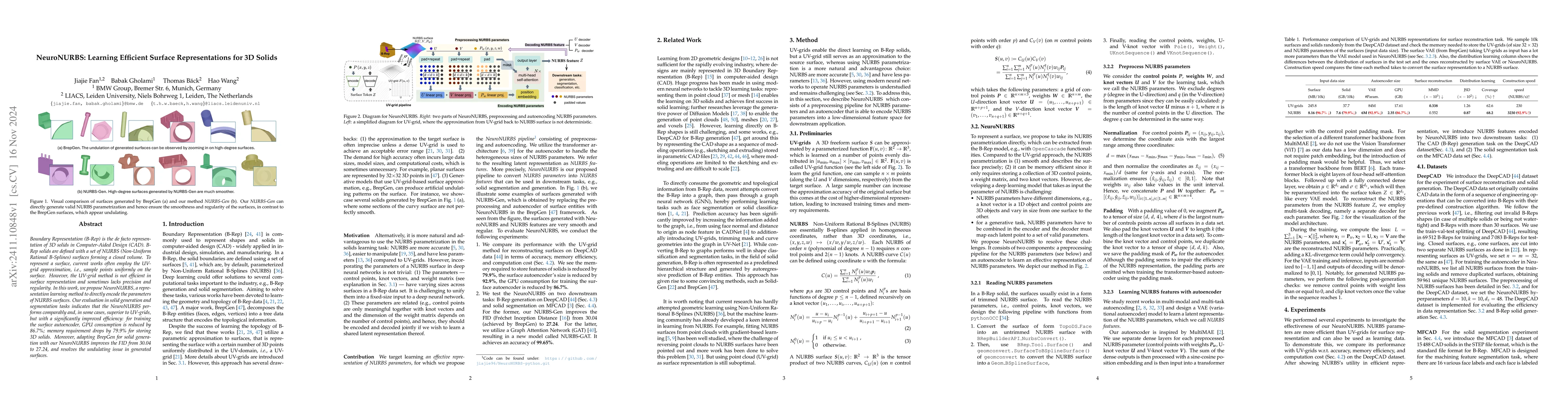 Thumbnail for NeuroNURBS: Learning Efficient Surface Representations for 3D Solids