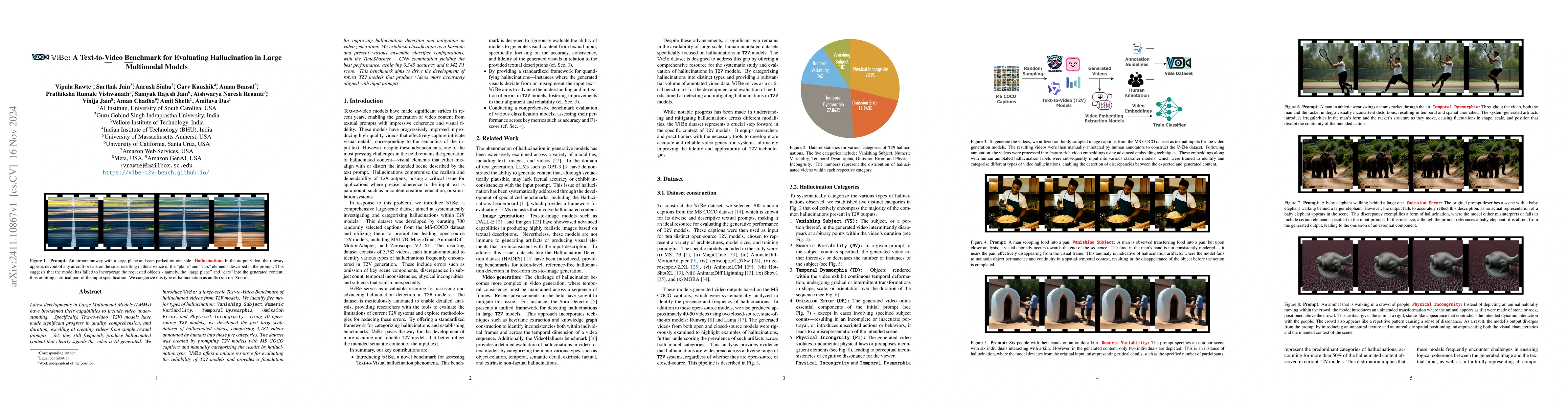 Thumbnail for ViBe: A Text-to-Video Benchmark for Evaluating Hallucination in Large
  Multimodal Models