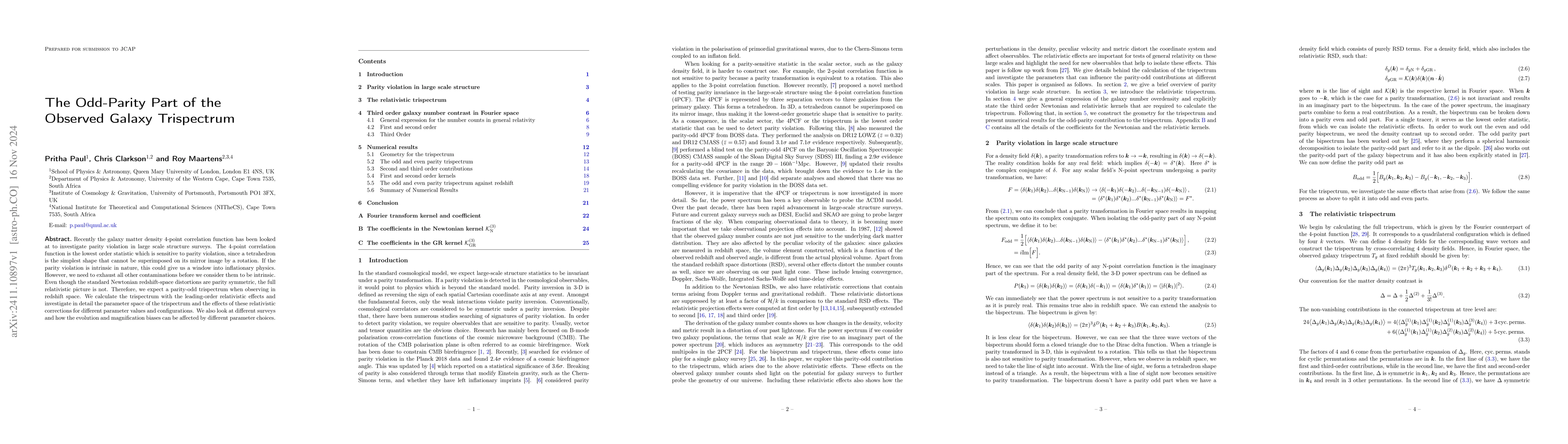 Thumbnail for The Odd-Parity Part of the Observed Galaxy Trispectrum