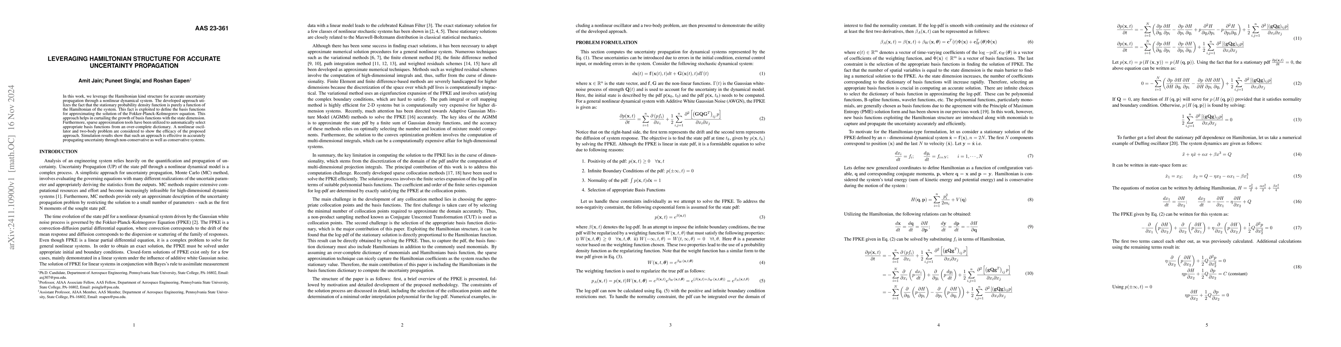 Thumbnail for Leveraging Hamiltonian Structure for Accurate Uncertainty Propagation