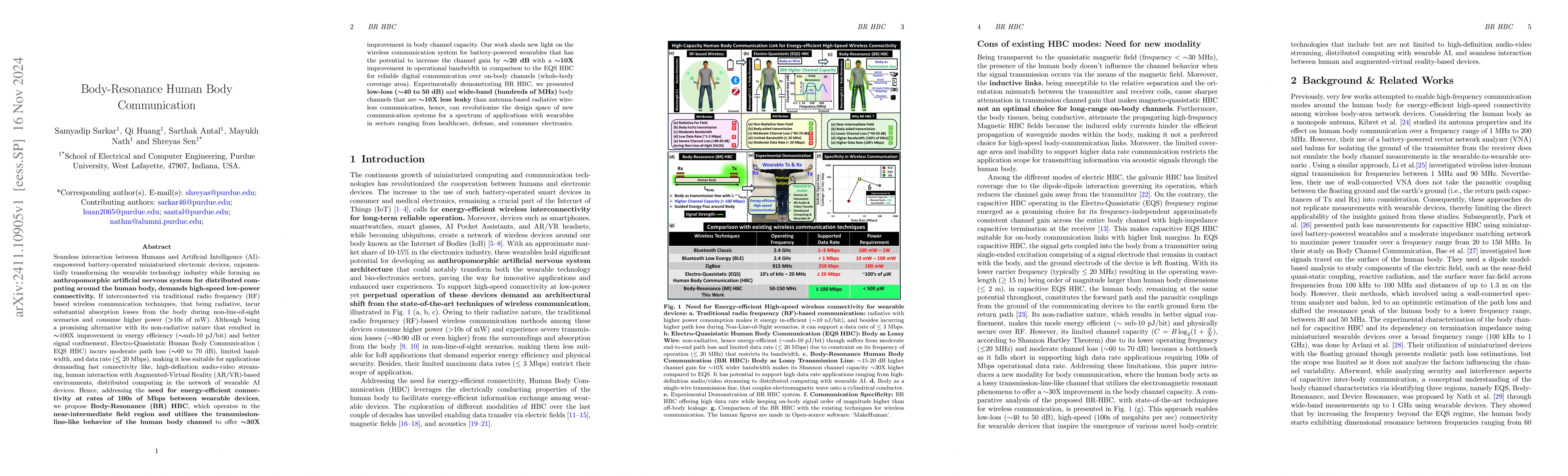 Thumbnail for Body-Resonance Human Body Communication