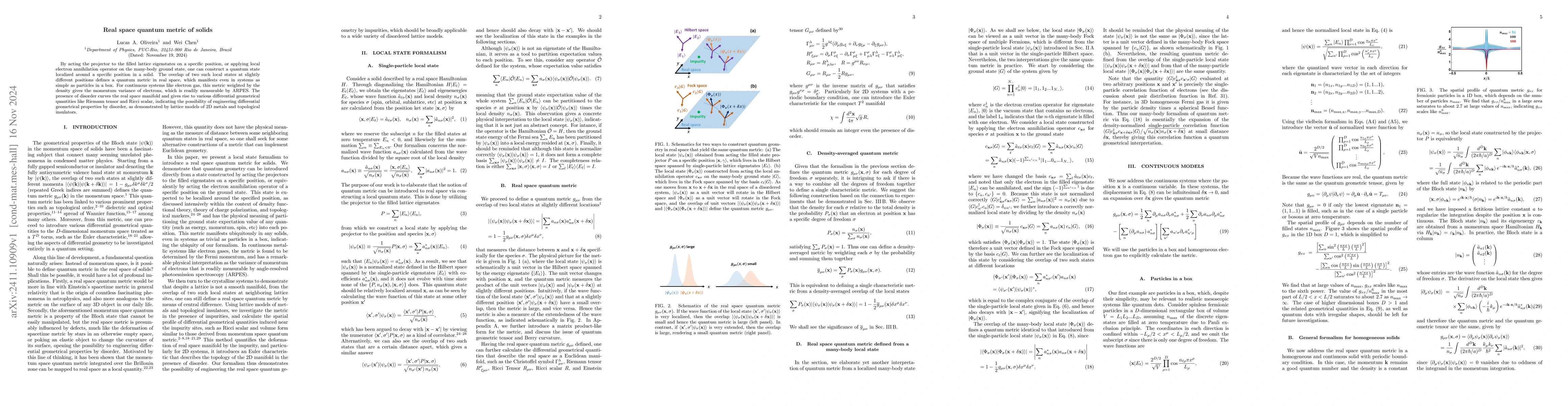 Thumbnail for Real space quantum metric of solids