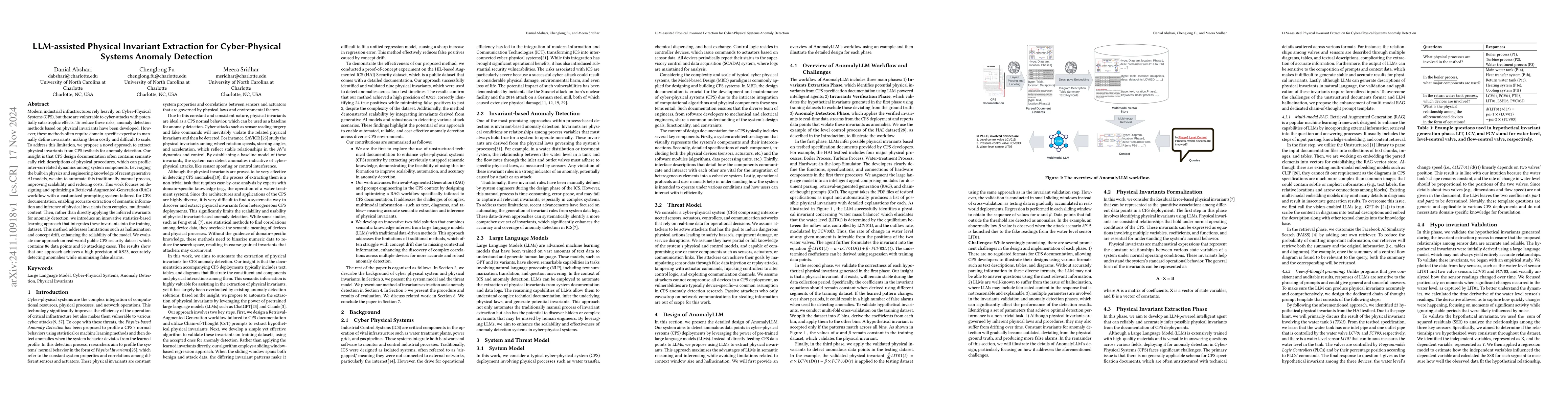 Thumbnail for LLM-assisted Physical Invariant Extraction for Cyber-Physical Systems
  Anomaly Detection
