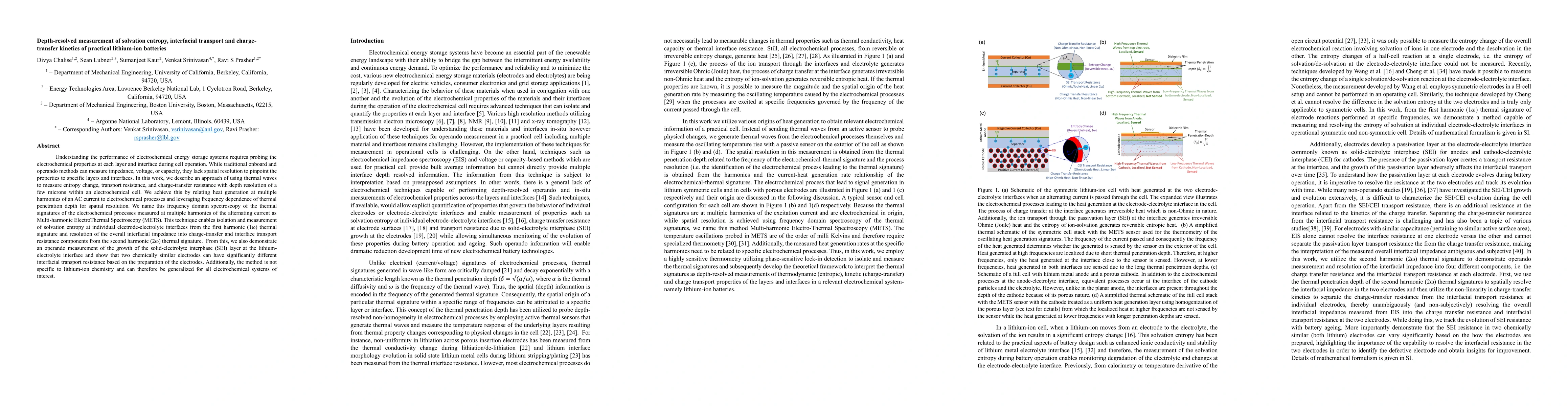 Thumbnail for Depth-resolved measurement of solvation entropy, interfacial transport
  and charge-transfer kinetics of practical lithium-ion batteries