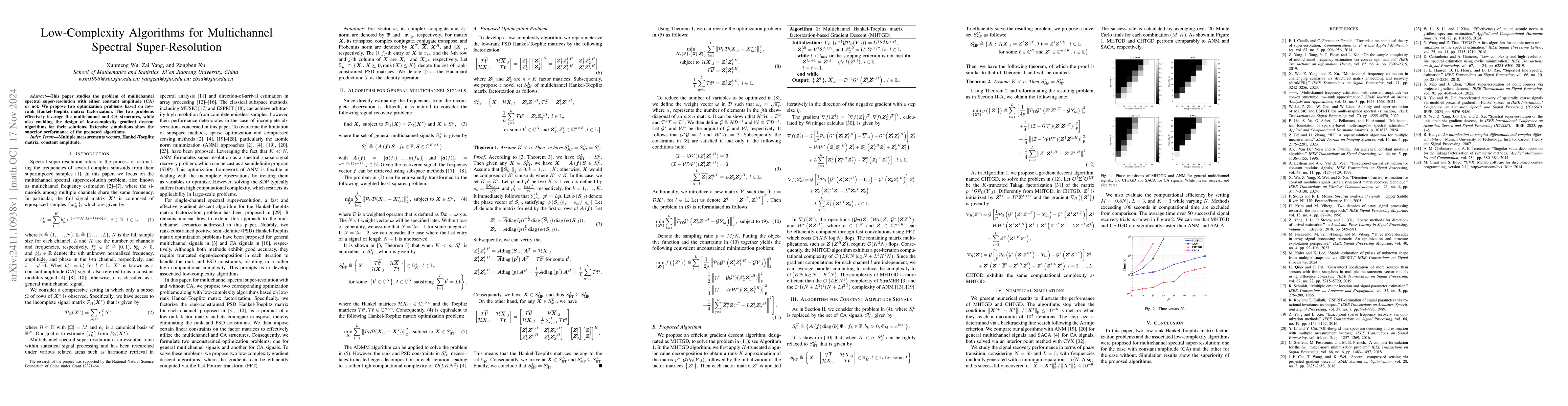 Thumbnail for Low-Complexity Algorithms for Multichannel Spectral Super-Resolution