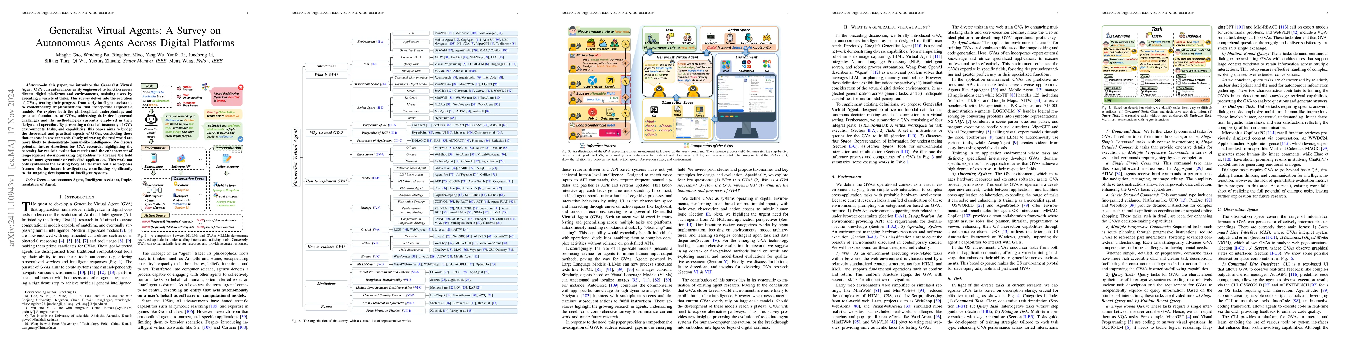 Thumbnail for Generalist Virtual Agents: A Survey on Autonomous Agents Across Digital
  Platforms
