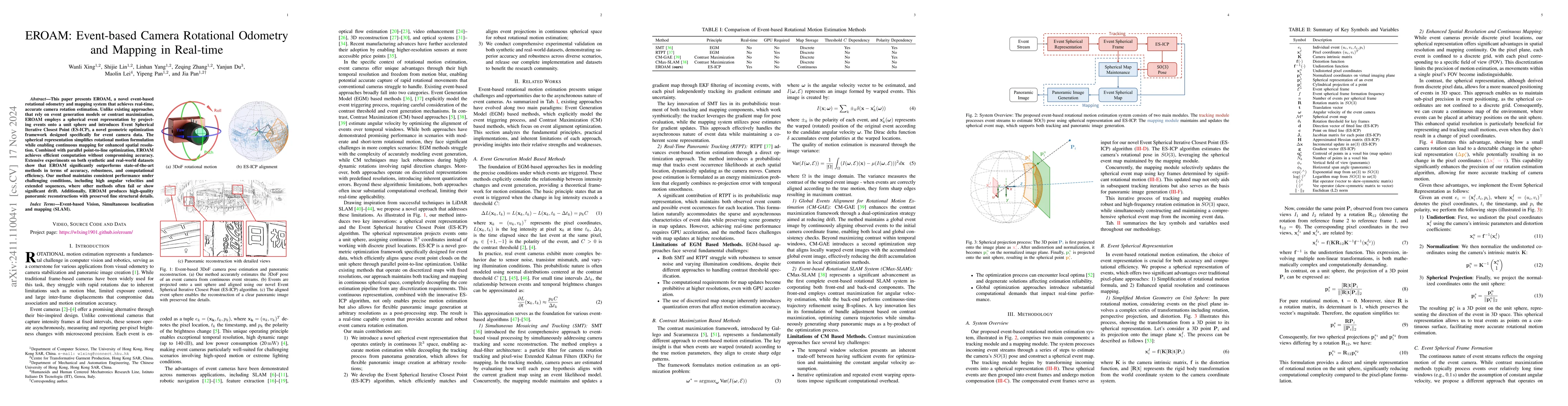 Thumbnail for EROAM: Event-based Camera Rotational Odometry and Mapping in Real-time