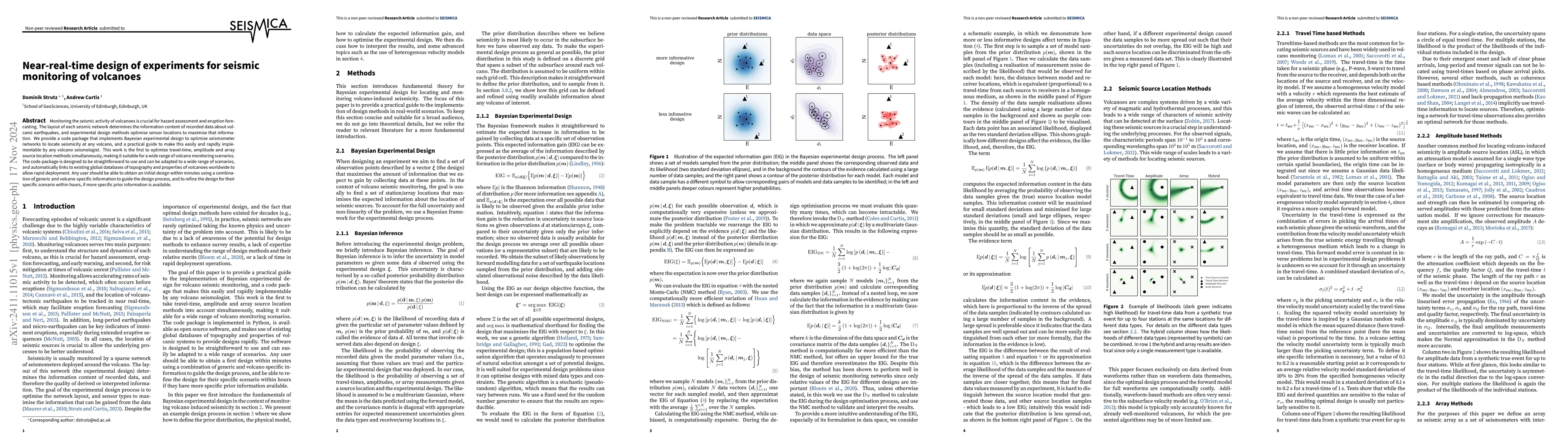 Thumbnail for Near-real-time design of experiments for seismic monitoring of volcanoes