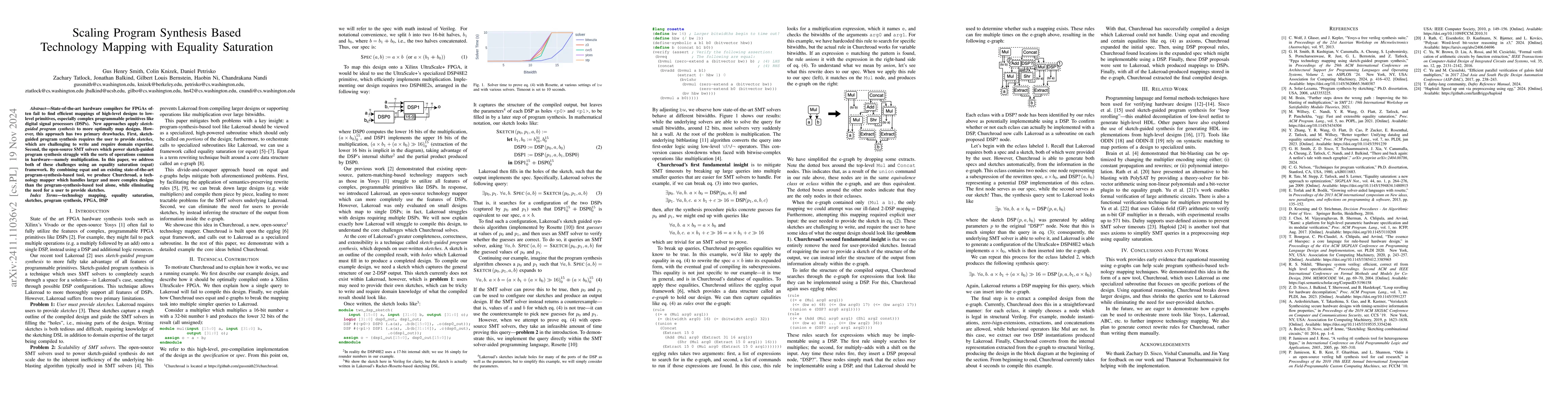 Thumbnail for Scaling Program Synthesis Based Technology Mapping with Equality
  Saturation