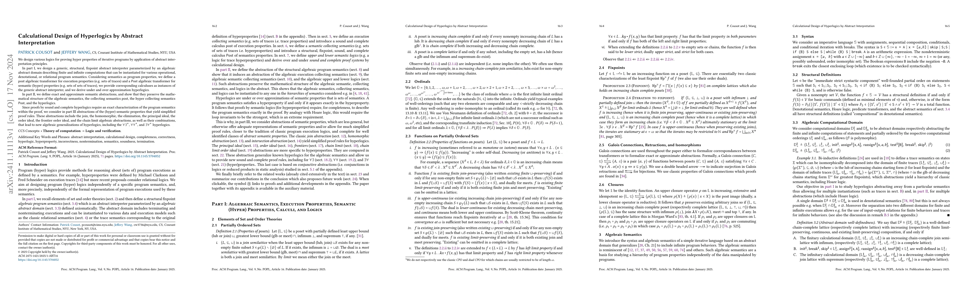 Thumbnail for Calculational Design of Hyperlogics by Abstract Interpretation