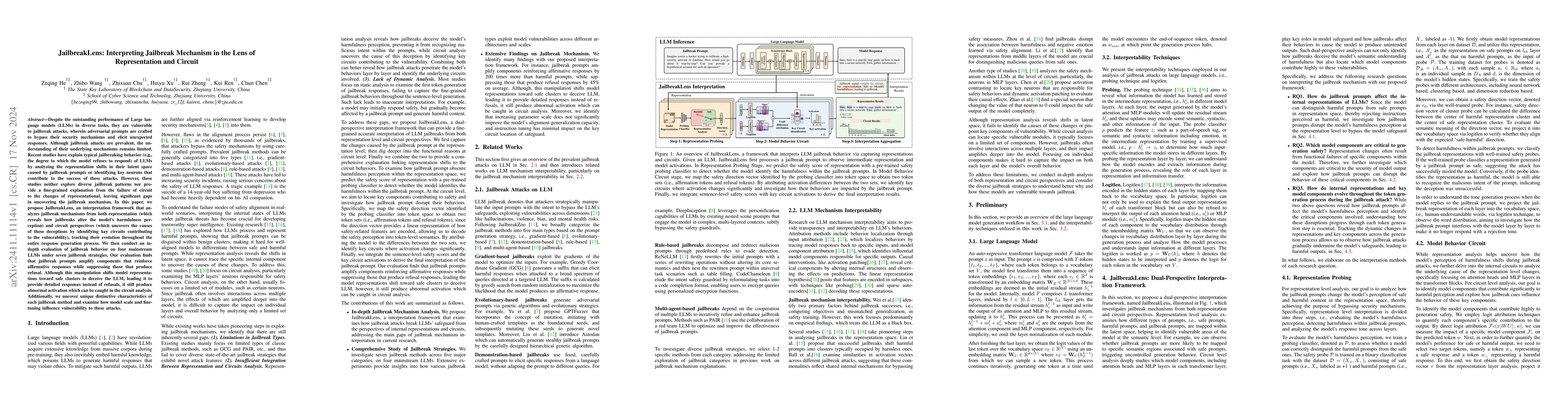 Thumbnail for JailbreakLens: Interpreting Jailbreak Mechanism in the Lens of
  Representation and Circuit