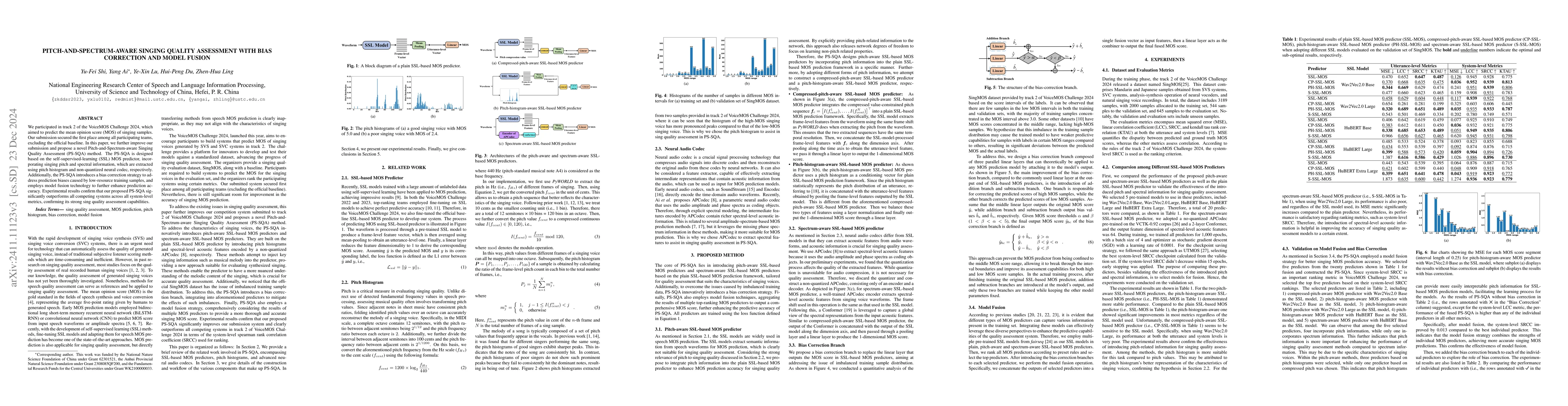 Thumbnail for Pitch-and-Spectrum-Aware Singing Quality Assessment with Bias Correction
  and Model Fusion