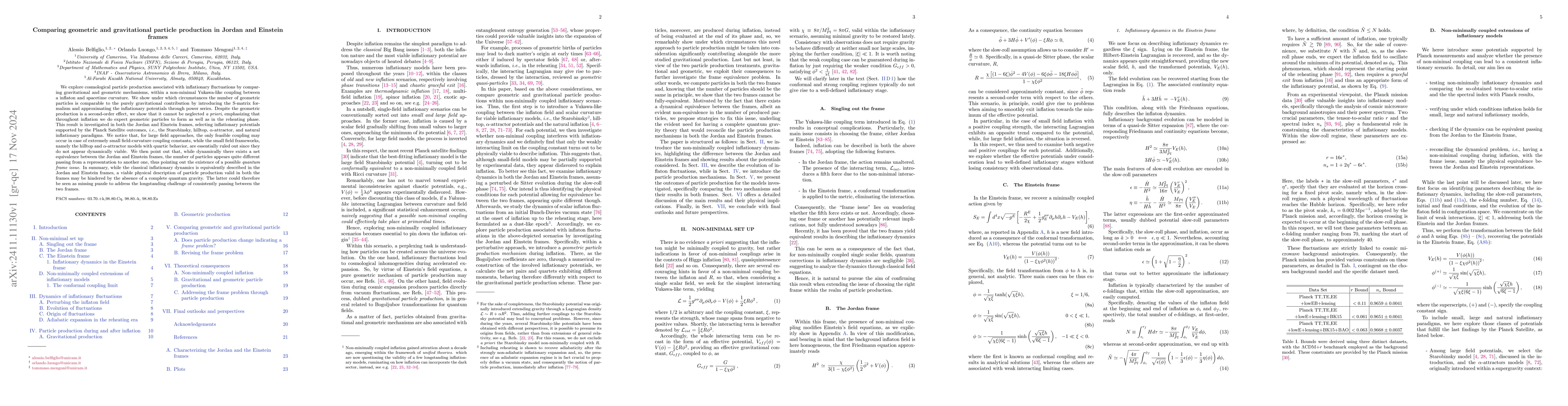 Thumbnail for Comparing geometric and gravitational particle production in Jordan and
  Einstein frames