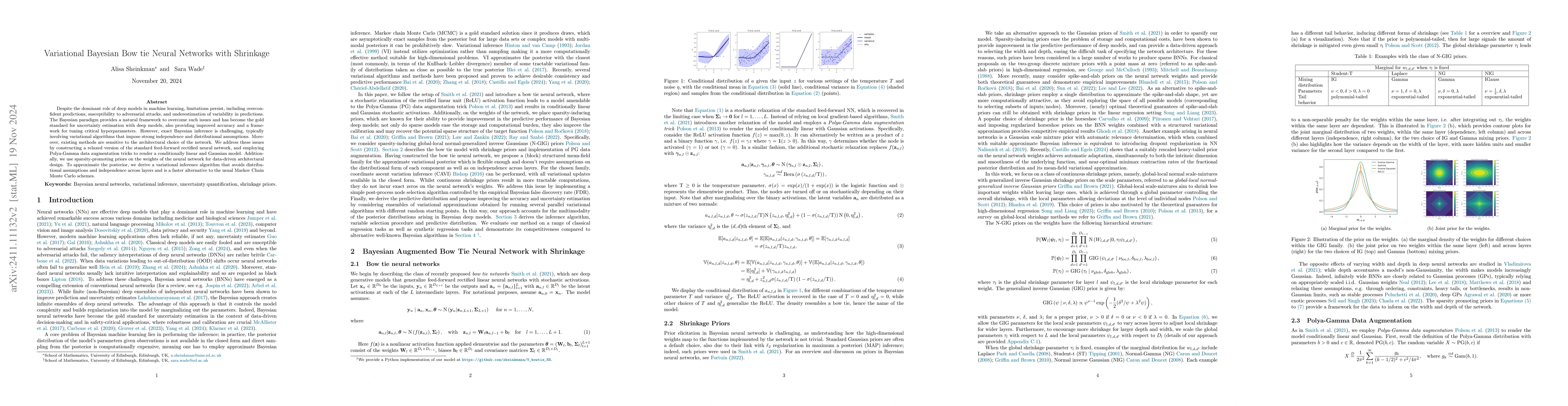 Thumbnail for Variational Bayesian Bow tie Neural Networks with Shrinkage