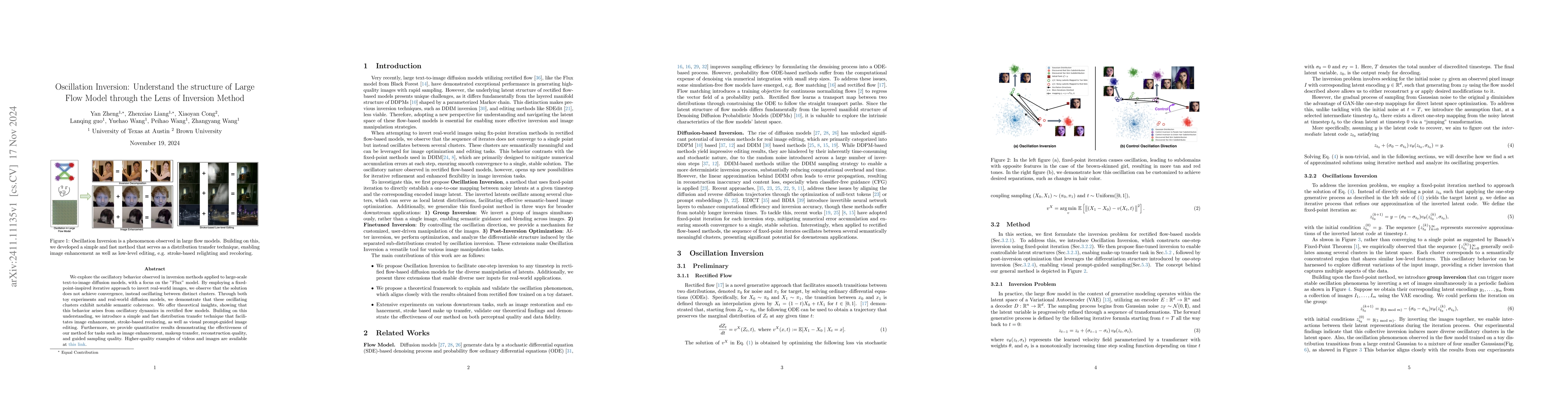Thumbnail for Oscillation Inversion: Understand the structure of Large Flow Model
  through the Lens of Inversion Method
