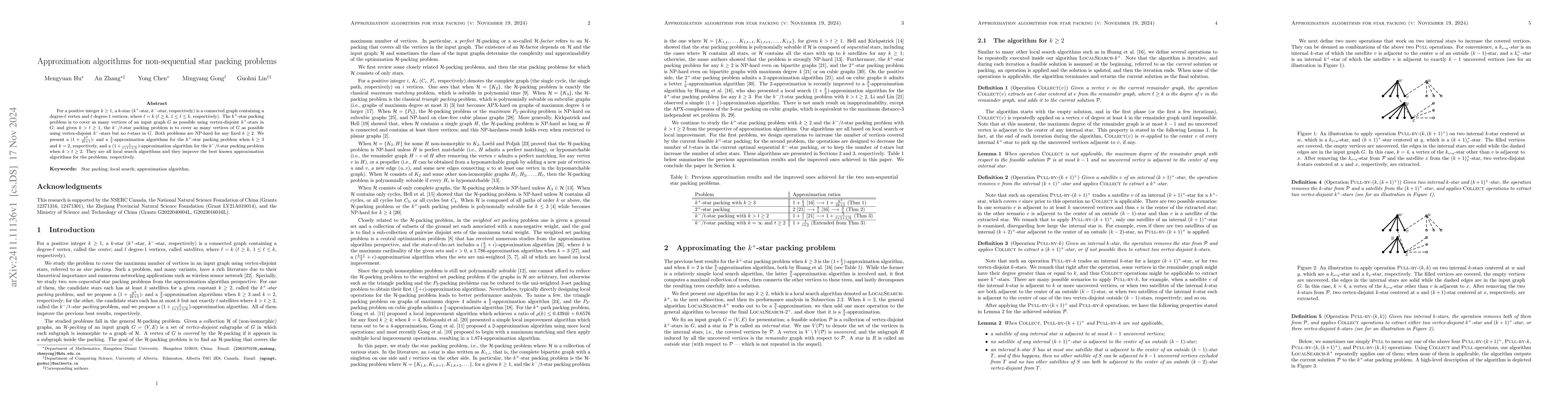 Thumbnail for Approximation algorithms for non-sequential star packing problems