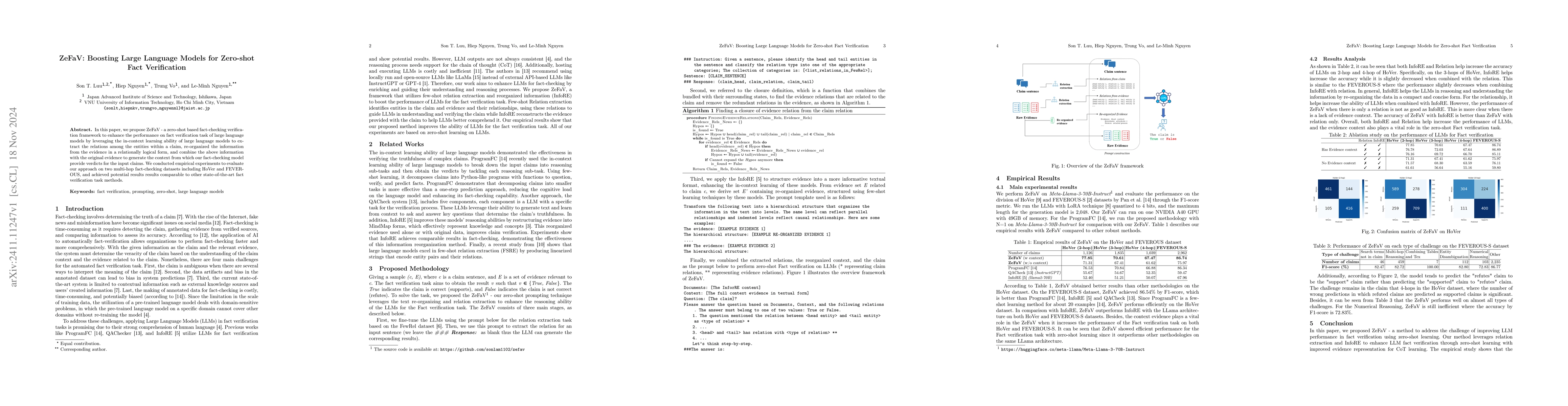 Thumbnail for ZeFaV: Boosting Large Language Models for Zero-shot Fact Verification