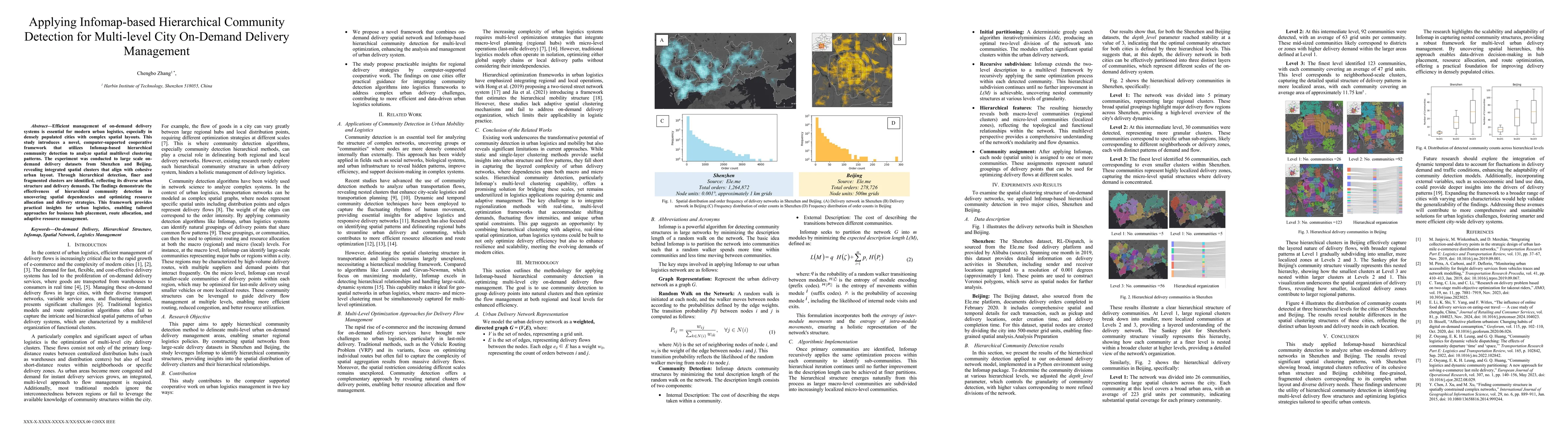 Thumbnail for Applying Infomap-based Hierarchical Community Detection for Multi-level
  City On-Demand Delivery Management