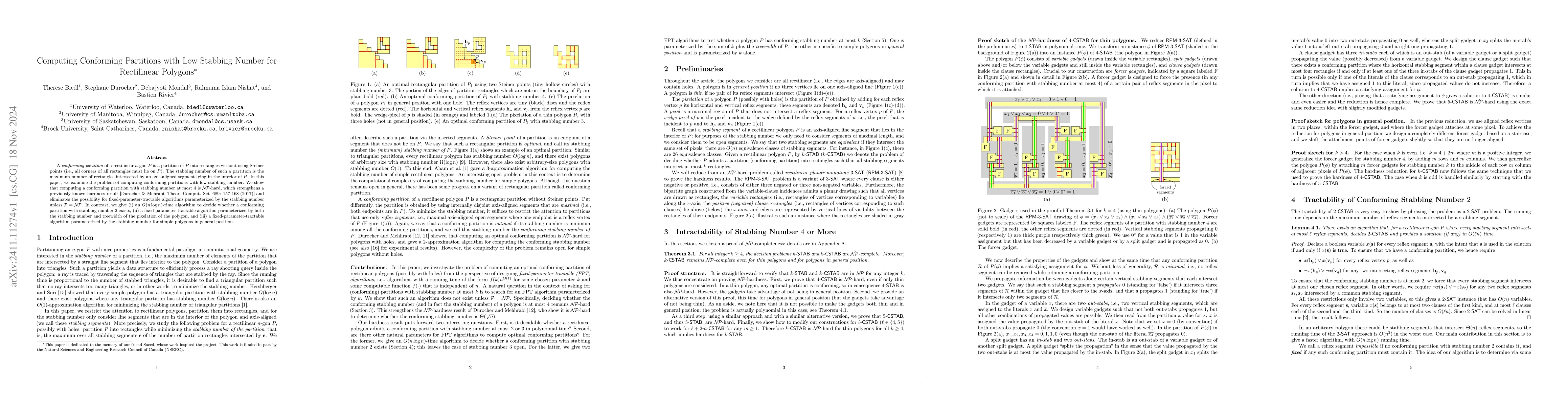 Thumbnail for Computing Conforming Partitions with Low Stabbing Number for Rectilinear
  Polygons