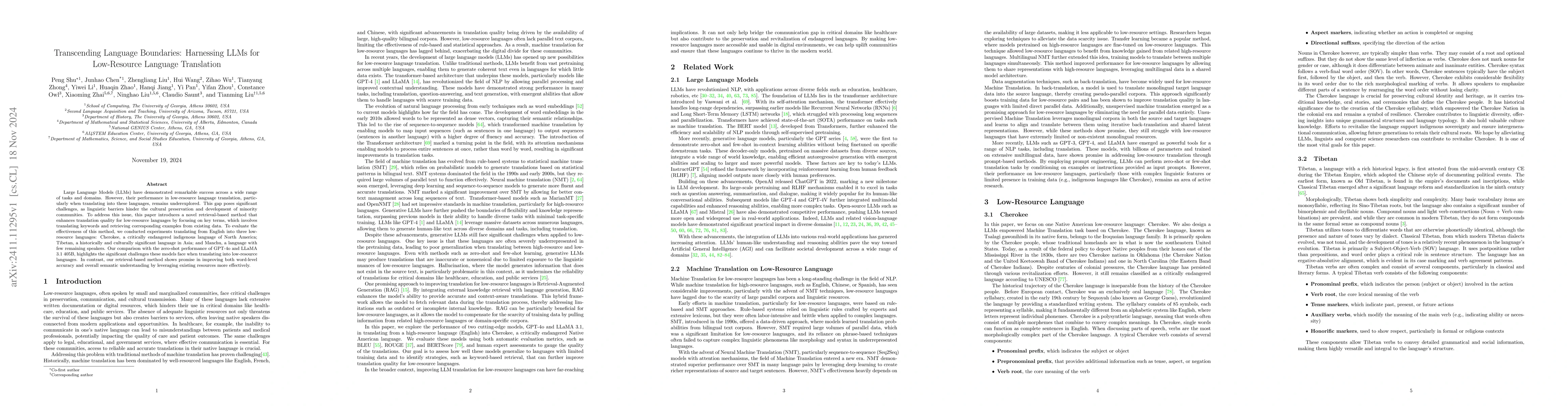 Thumbnail for Transcending Language Boundaries: Harnessing LLMs for Low-Resource
  Language Translation