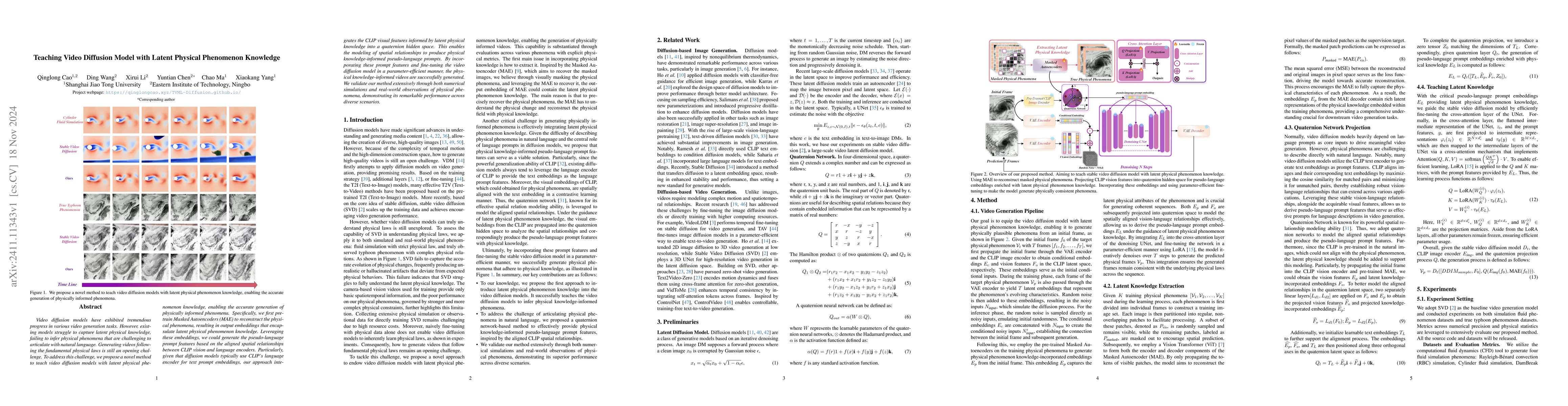 Thumbnail for Teaching Video Diffusion Model with Latent Physical Phenomenon Knowledge