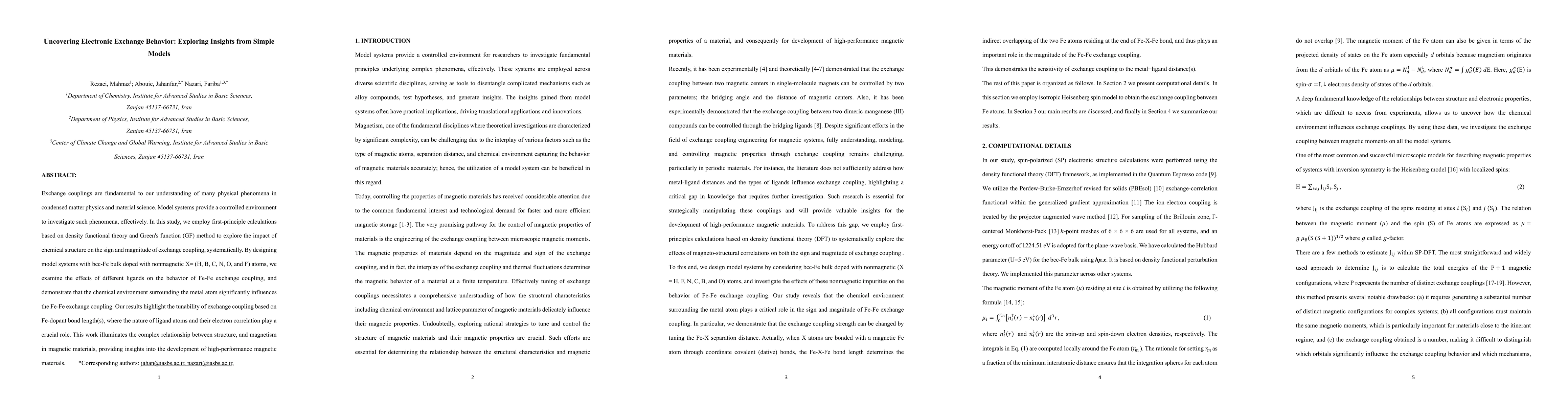 Thumbnail for Uncovering Electronic Exchange Behavior: Exploring Insights from Simple
  Models