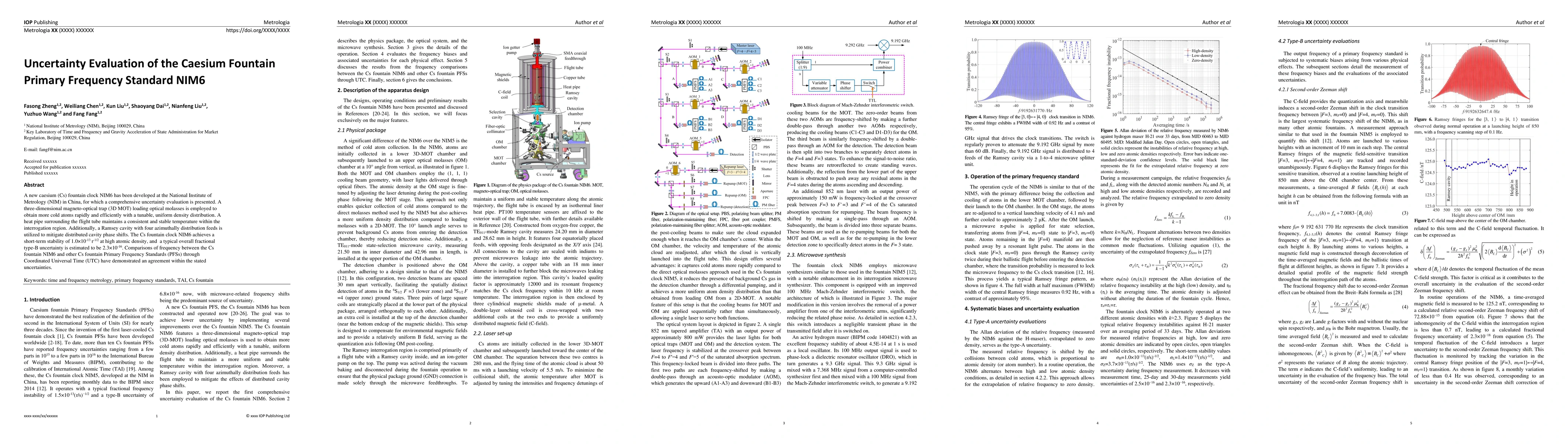 Thumbnail for Uncertainty Evaluation of the Caesium Fountain Primary Frequency
  Standard NIM6