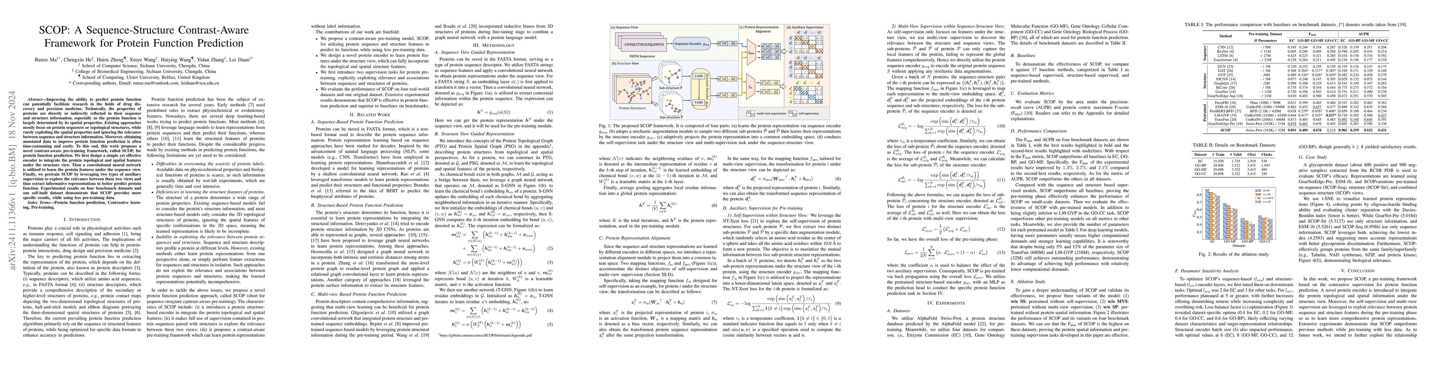 Thumbnail for SCOP: A Sequence-Structure Contrast-Aware Framework for Protein Function
  Prediction