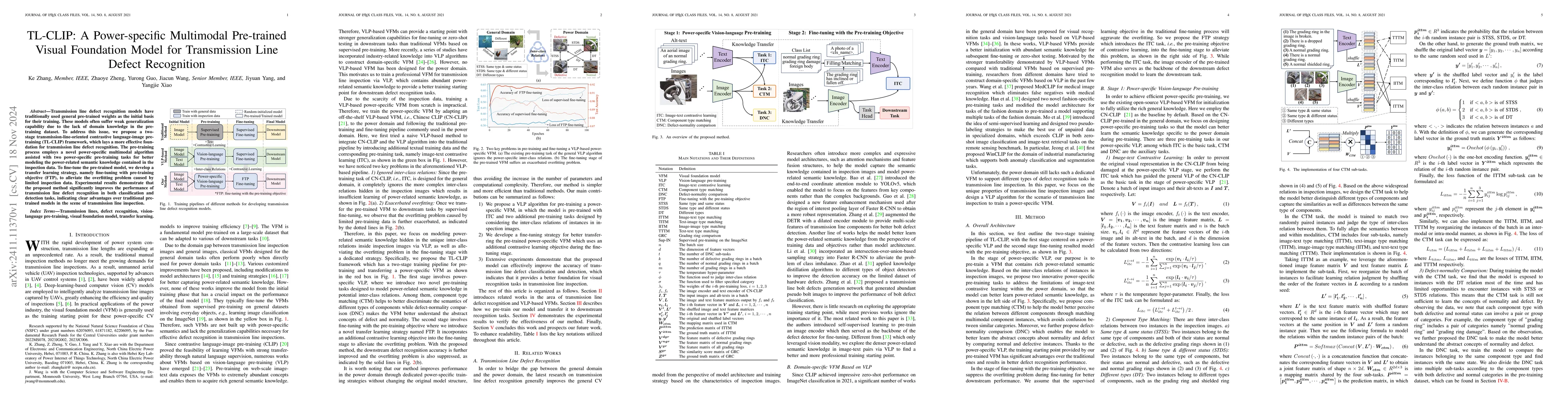 Thumbnail for TL-CLIP: A Power-specific Multimodal Pre-trained Visual Foundation Model
  for Transmission Line Defect Recognition