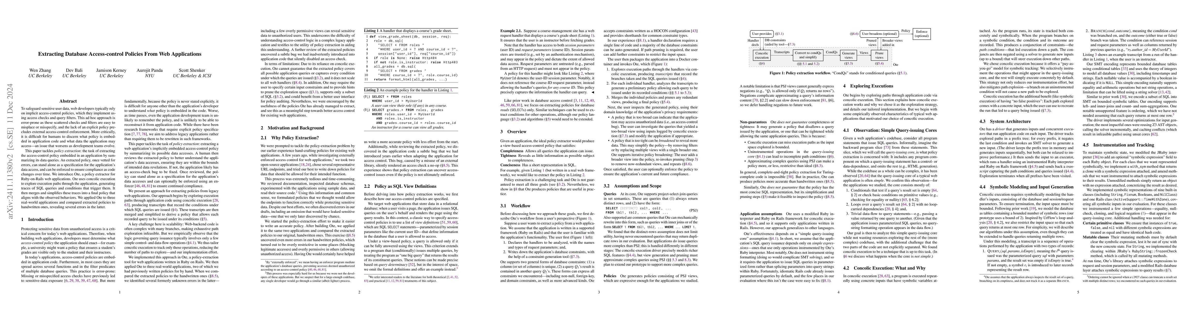 Thumbnail for Extracting Database Access-control Policies From Web Applications