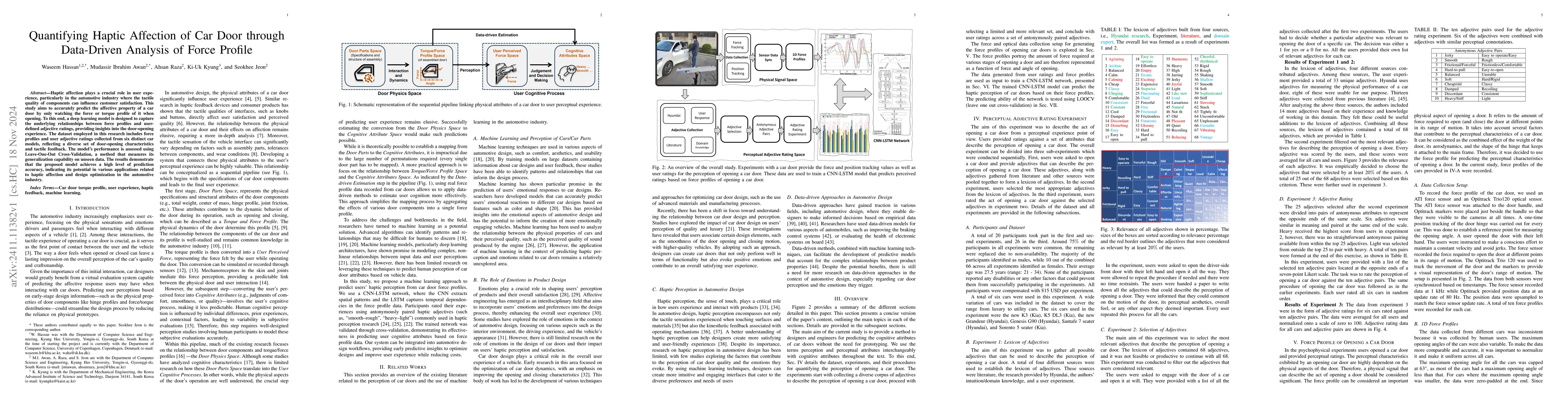 Thumbnail for Quantifying Haptic Affection of Car Door through Data-Driven Analysis of
  Force Profile