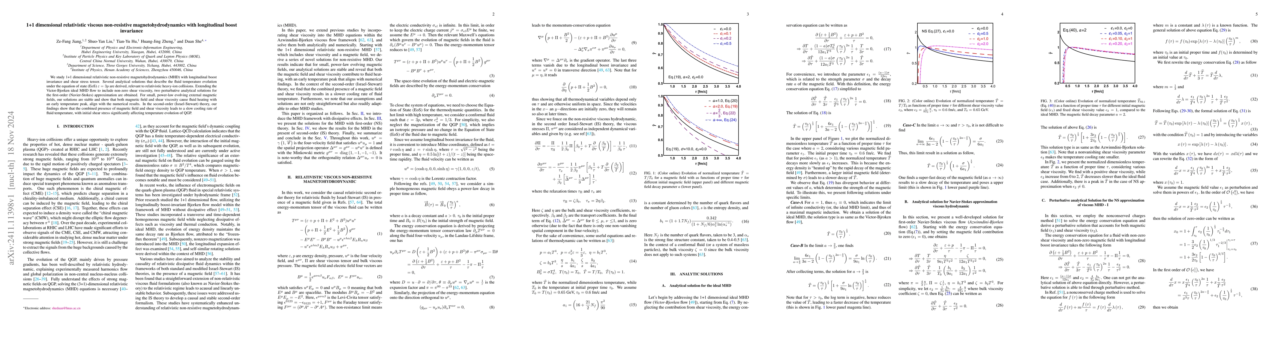 Thumbnail for 1+1 dimensional relativistic viscous non-resistive magnetohydrodynamics
  with longitudinal boost invariance